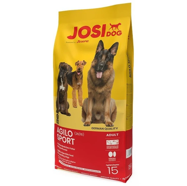 Сухой корм для спортивных собак Josera JosiDog Agilo Sport 15 кг - Фото 1 Сухой корм для спортивных собак Josera JosiDog Agilo Sport 15 кг - изображение 1