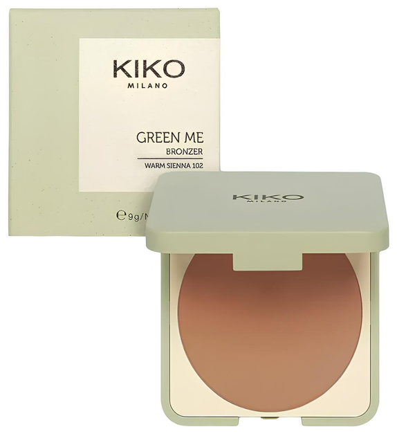 Puder brązujący Kiko Milano Green Me Bronzer Powder 102 Warm Sienna 9 g (8025272645317) - obraz 2