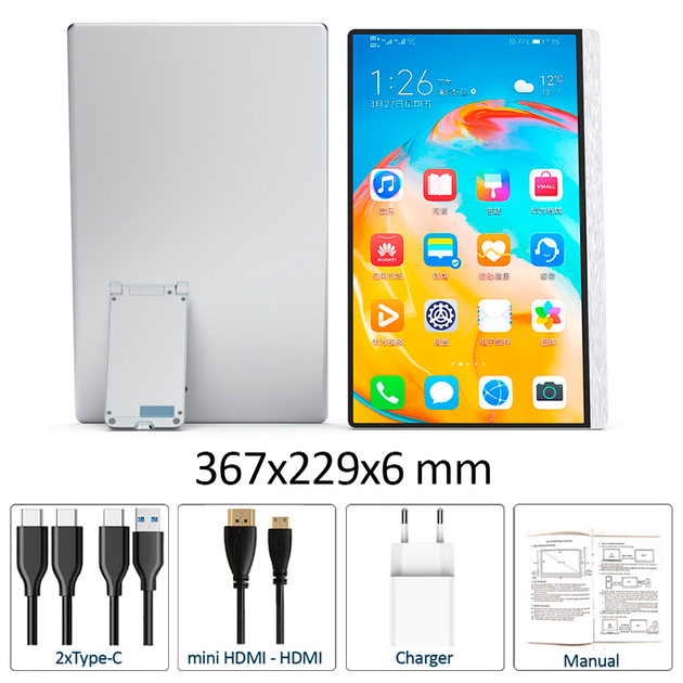 Монитор портативный 161FCJ / 16.1 '' / IPS / 1920x1080 / Type-C / HDMI / jack 3.5 мм / второй экран - изображение 9