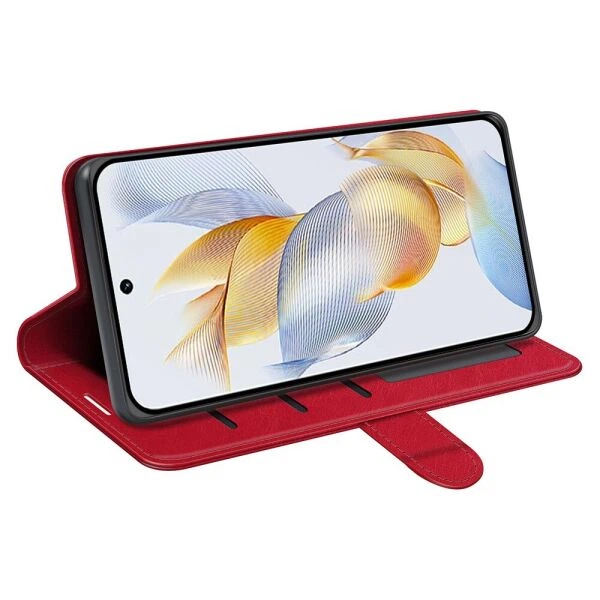 Классический чехол-книжка Deexe Wallet Style для Honor 90 - Red - Фото 3 Классический чехол-книжка Deexe Wallet Style для Honor 90 - Red - изображение 3