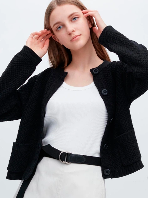 Кардиган вязаный женский Uniqlo 731972808 L Черный (1159786712) - Фото 1 Кардиган вязаный женский Uniqlo 731972808 L Черный (1159786712) - изображение 1