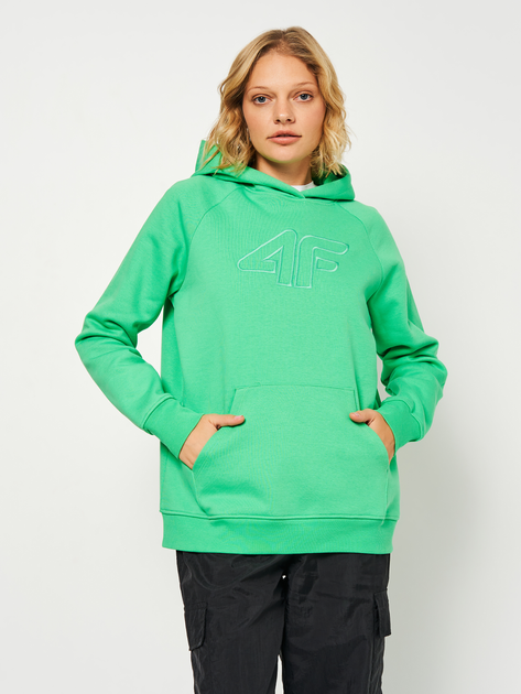 Акція на Худі оверсайз жіноче 4F Sweatshirt F535 4FSS23TSWSF535-41S M Зелене від Rozetka