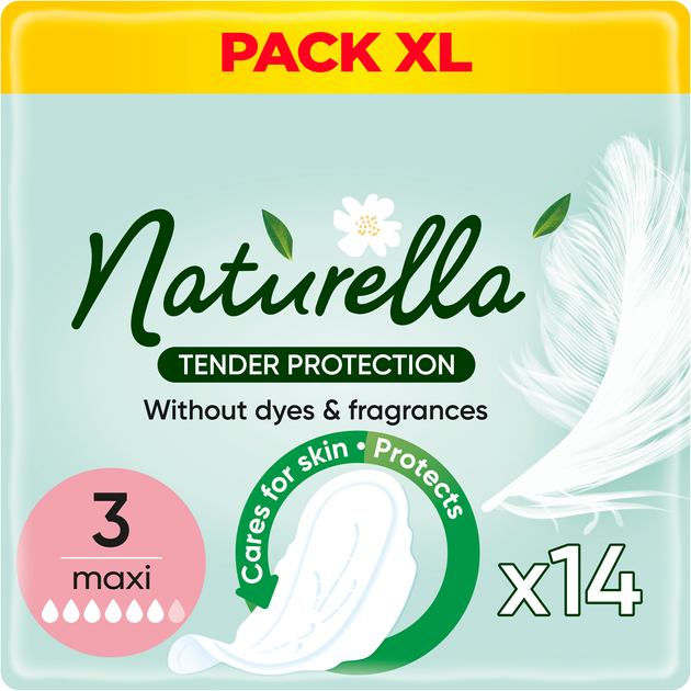 Podpaski higieniczne Naturella Gentle Protection Maxi (Rozmiar 3) 14 sztuk (8700216045346) - obraz 1