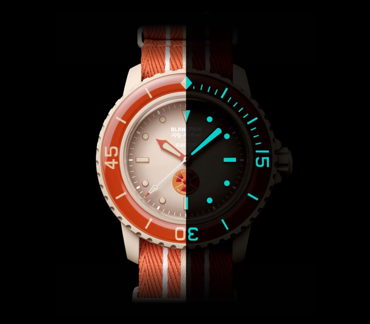 Наручные часы Blancpain × Swatch Bioceramic Scuba Fifty Fathoms Collection ''Arctic Ocean" (SO35N100) - изображение 5