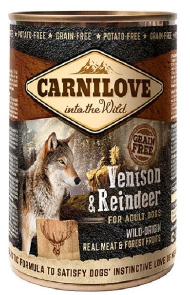 Вологий корм для собак Carnilove Venison & Reindeer 400 г (оленіна) 100133/529292 - Фото 1 Вологий корм для собак Carnilove Venison & Reindeer 400 г (оленіна) 100133/529292 - зображення 1