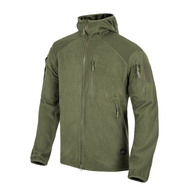 Кофта Alpha Hoodie Tactical Jacket - Grid Fleece Helikon-Tex Олива XL - зображення 1