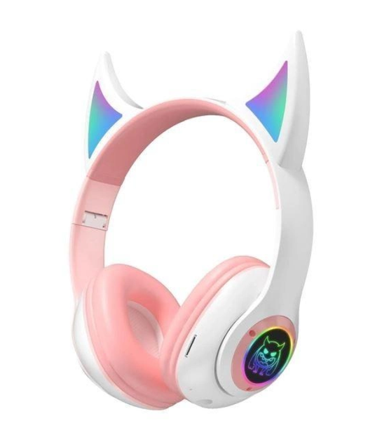 Бездротові навушники Bluetooth Cat STN-25 Демонічні вушка Рожеві - Фото 3 Бездротові навушники Bluetooth Cat STN-25 Демонічні вушка Рожеві - зображення 3
