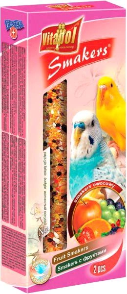 Przysmak dla papużki falistej Vitapol kolby owocowe 2 szt. 90 g (5904479021083) - obraz 1