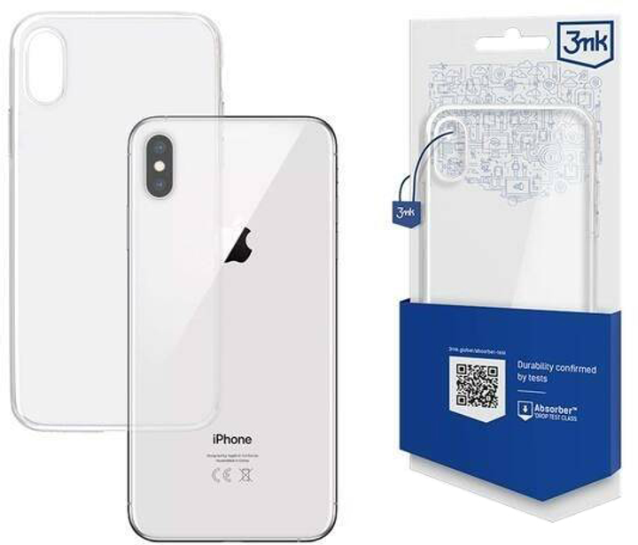 Etui plecki 3MK Clear Case do Apple iPhone X/Xs Transparent (5903108047524) - obraz 1