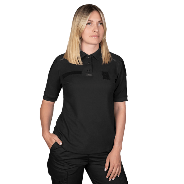 Поло футболка женская тактическая полевая универсальная для силовых структур Camotec 7179(XXL) Черный TR_7179(XXL) - изображение 1