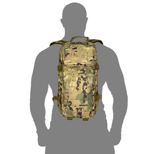 Рюкзак тактический полевой универсальный маскировочный рюкзак для силовых структур Мультикам 25л 7127 TR_7127 - изображение 2