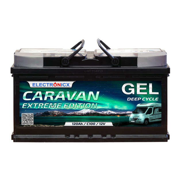 Тяговой гелевый аккумулятор Electronicx 120ah 12v Caravan Extreme Edition GelBatterie Германия - изображение 2