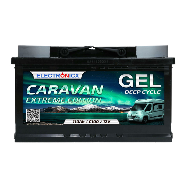 Тяговой гелевый аккумулятор Electronicx 110ah 12v Caravan Extreme Edition GelBatterie Германия - изображение 1