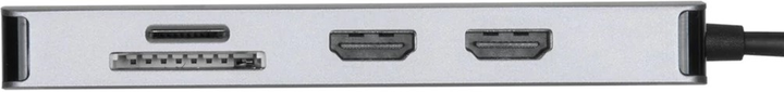 USB-хаб Targus Dual HDMI 4K with 100W PD Pass-Thru Silver (DOCK423EU) - зображення 5