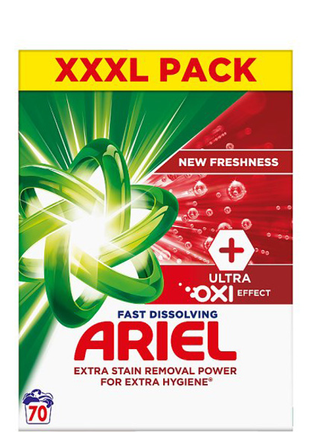 Proszek do prania Ariel +Ultra Oxi Effect Fast Dissolving 3.85 kg (8006540940594) - obraz 1