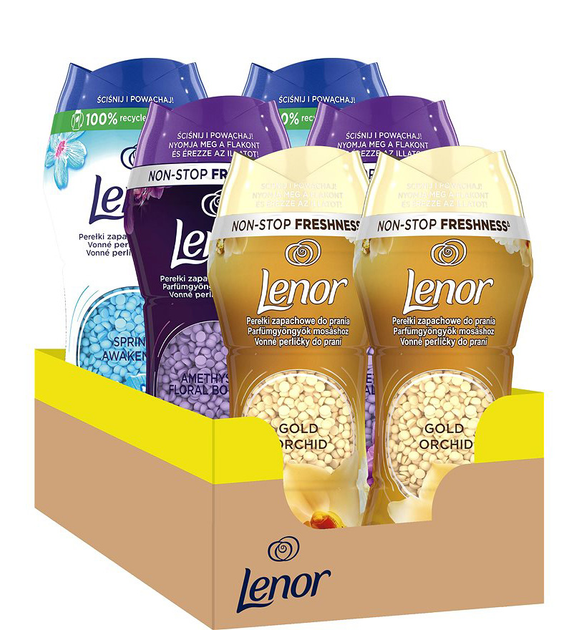 Намистини для прання з ароматизатором Lenor Mixpack 6 x 140 г (8700216112000) - зображення 1