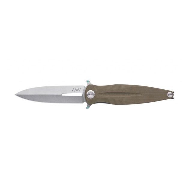 Ніж складний ANV Knives Z400 (Liner lock G10 Plain edge) Olive (ANVZ400-006) - зображення 1
