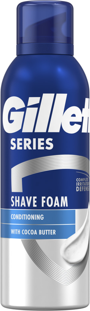 Pianka do golenia Gillette Series Odżywcza z masłem kakaowym 200 ml (8001090871404) - obraz 1