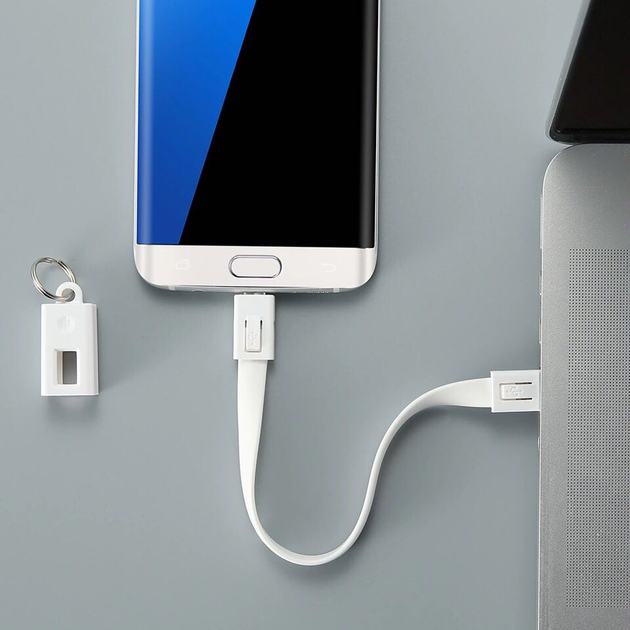 Брелок на ключі Floveme зарядка для iPhone Блакитний - зображення 5