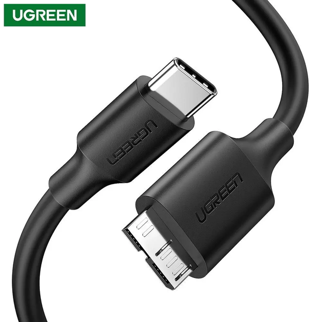 Кабель USB-C to micro USB-B UGREEN US312 PVC 1м Black (20103) - изображение 2
