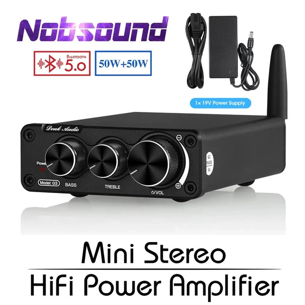 Cтерео усилитель звука NOBSOUND G3 Bluetooth 5.0 HI-FI 2х50Вт Черный - изображение 2