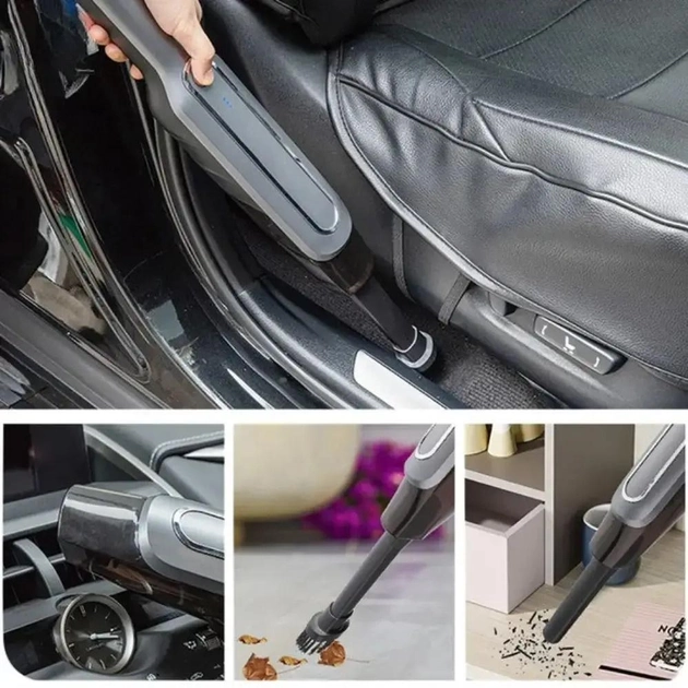 Автомобильный аккумуляторный пылесос CAR VACUM 888 + Charge Серый (НФ-00008166) - изображение 4