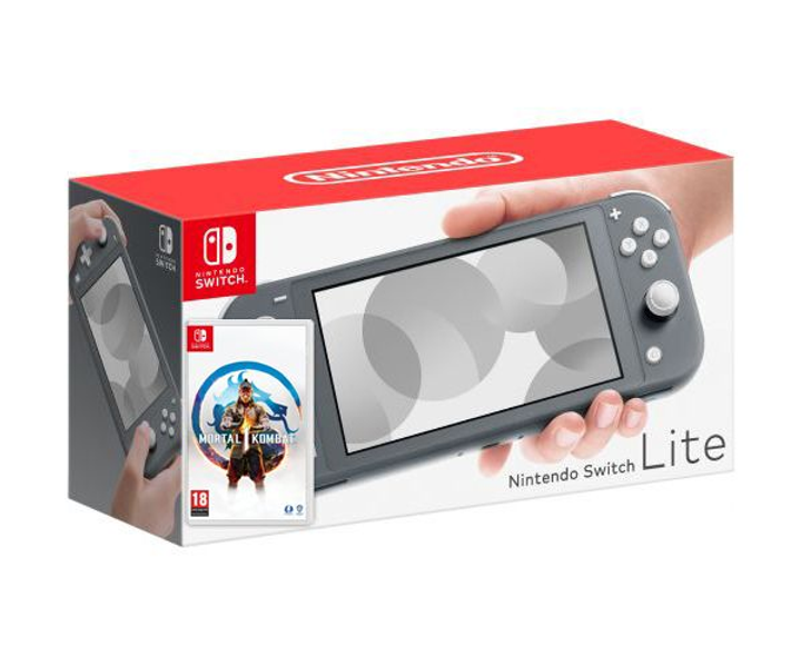 Nintendo Switch Lite Gray + Игра Mortal Kombat 1 (русские