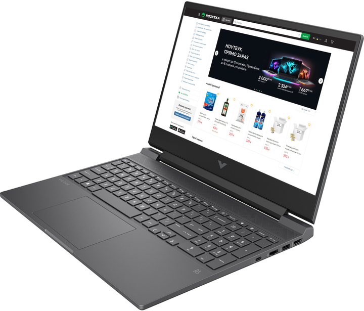Ноутбук HP Victus Gaming Laptop 15-fa0020ua (8F2S4EA) Mica Silver / Intel Core i5-12450H / RAM 16 ГБ / SSD 512 ГБ / nVidia GeForce RTX 3050, 4 ГБ / Подсветка клавиатуры - изображение 3