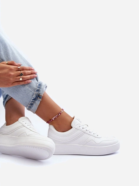 Жіночі снікери Pudina 36 Білі (5905677888027) - зображення 7