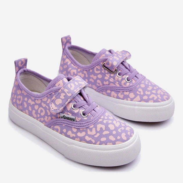 Tenisówki dziecięce dla dziewczynki na rzepy Talirena 31 Fioletowe (5905677648812) - obraz 3