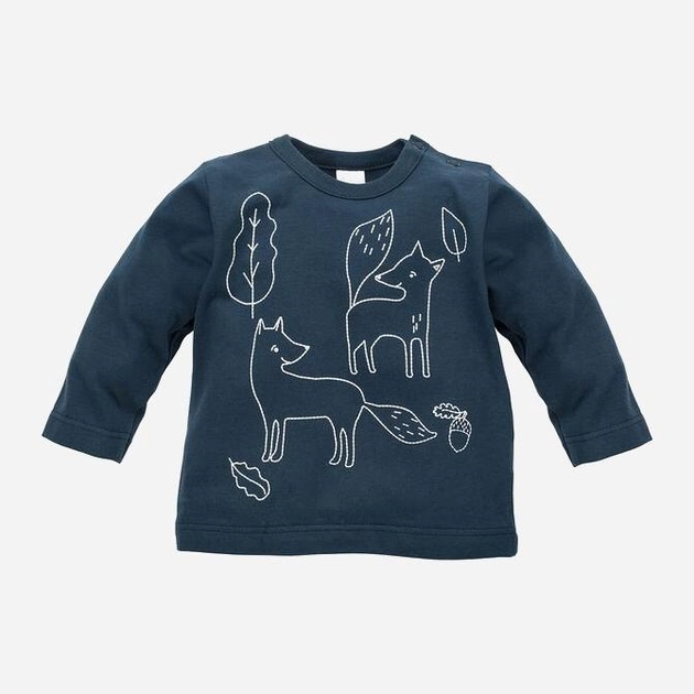 Дитяча футболка з довгими рукавами для хлопчика Pinokio Secret Forest 92 см Синя (5901033253454) - зображення 1