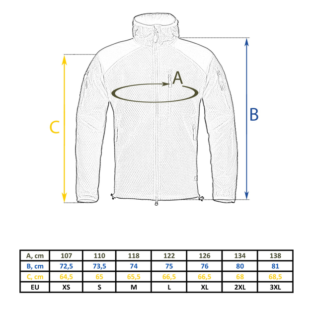 Кофта флисовая Helikon-Tex Alpha Hoodie Jacket Grid Fleece Shadow Grey S - изображение 2