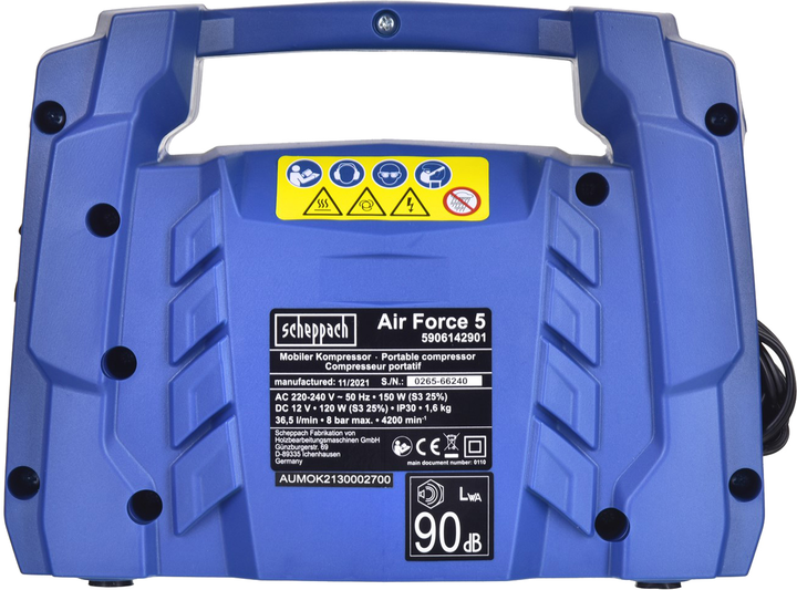 Kompresor Scheppach 0.2 kW (SCH5906142901) - obraz 3