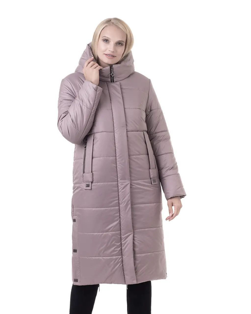 Зимняя женская куртка большого размера UF-fashion LRD-165-1 50 бежевый ...