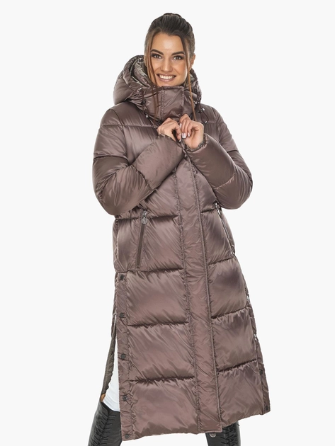 Акція на Куртка зимова довга жіноча Braggart 53570 50 (L) Сепія від Rozetka