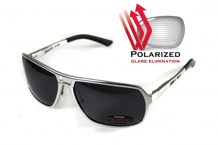 Очки поляризационные BluWater Alumination-4 Silver Polarized (gray) серые - изображение 1