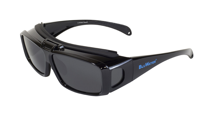 Очки поляризационные BluWater Flip-IT Polarized (gray) серые - изображение 1