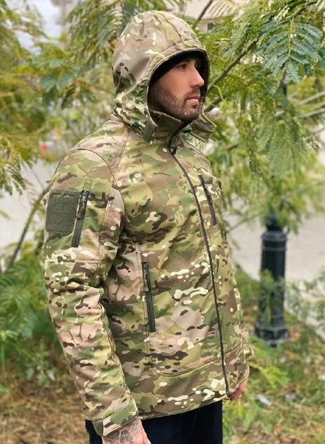 Тактическая куртка Combat Soft Shell К153 Мультикам 3ХL - изображение 1