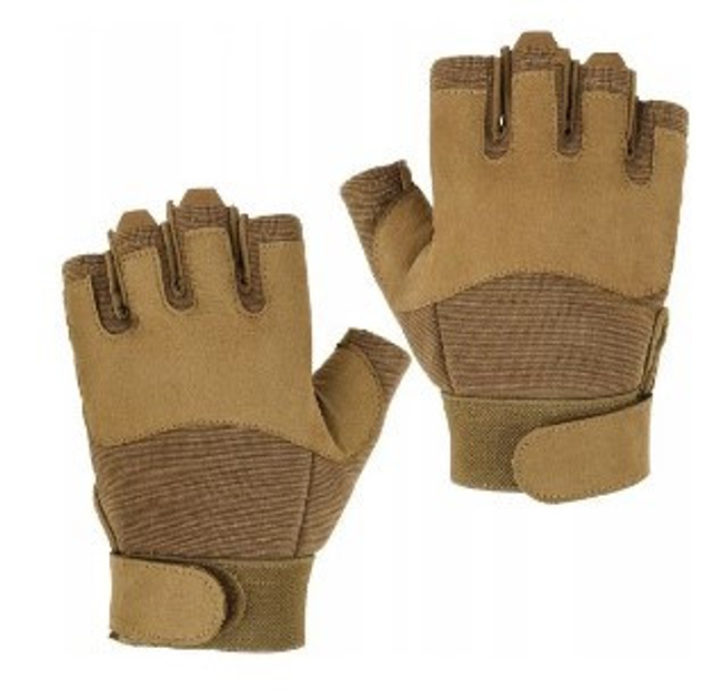 Рукавиці тактичні без пальців Mil-Tec Army Fingerless Gloves 12538519 Coyote розмір S - зображення 1