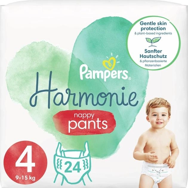 Підгузки-трусики Pampers Harmonie Nappy Pants Розмір 4 (9-14 кг) 24 шт (8006540181409) - зображення 1