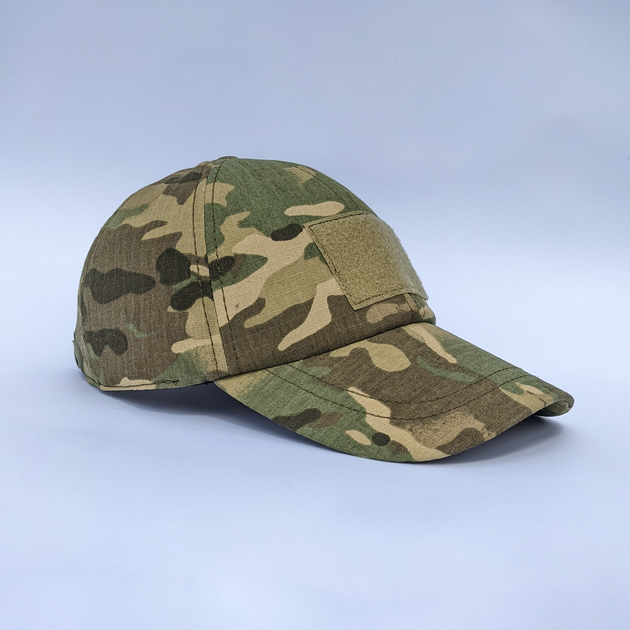 Військова кепка все камуфляжна бейсболка мультикам з лепучкою на лобі 60 - зображення 2