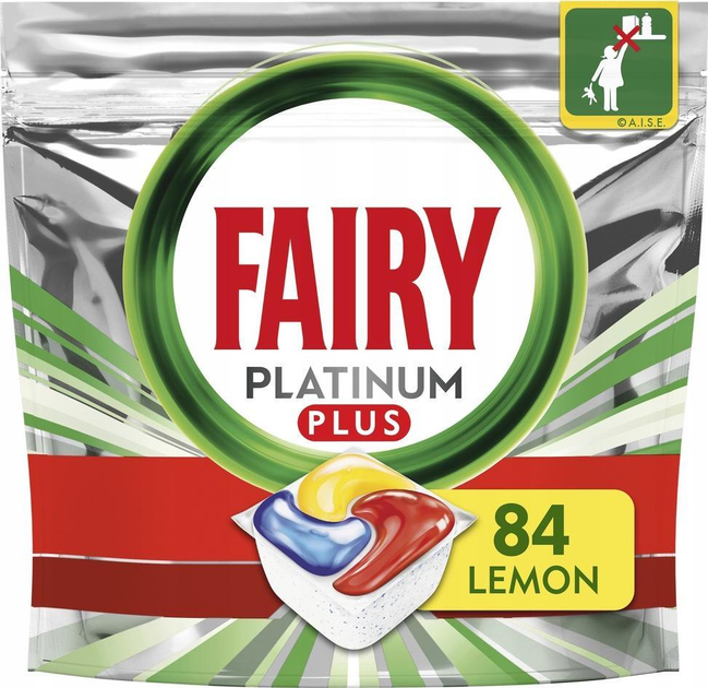 Капсули для посудомийних машин Fairy Platinum Plus All in One лимон 84 шт (8001841893693) - зображення 1