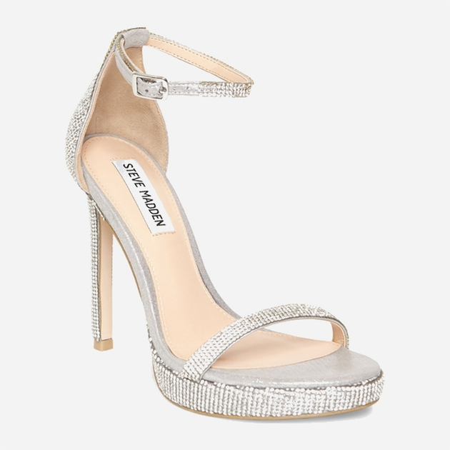 Sandały damskie z kryształkami Steve Madden Milano-R Sandal SM11000897-998 42 27.1 cm Srebrne (8719484865525) - obraz 2