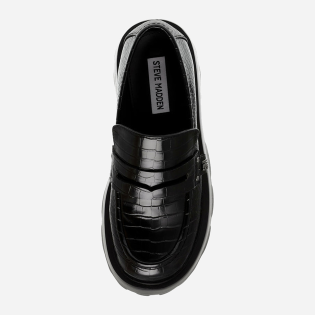 Loafersy damskie na grubej podeszwie Steve Madden Madlove-SM Loafer SM11002636-066 37 23 cm Czarne (8720857132359) - obraz 6