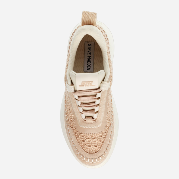 Sneakersy damskie na wysokiej platformie Steve Madden Doubletake Sneaker SM11002798-750 36 22.2 cm Beżowe (8720857224610) - obraz 6