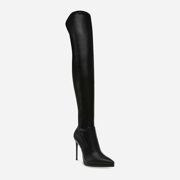 Muszkieterki damskie na szpilce za kolano Steve Madden Keandra Boot SM11002678-001 39 24.6 cm Czarne (8720857154894) - obraz 2