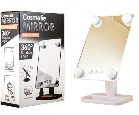 Зеркало для макияжа Cosmetie Mirror 360 Rotation Angel с подсветкой (360ZRANGEL) TIN66 - изображение 1