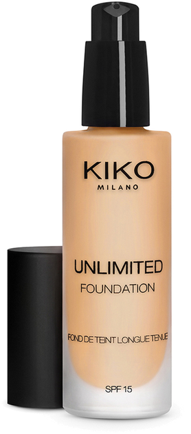 Podkład Kiko Milano Unlimited Foundation SPF 15 Neutral Gold 50 trwały 30 ml (8025272627641) - obraz 1