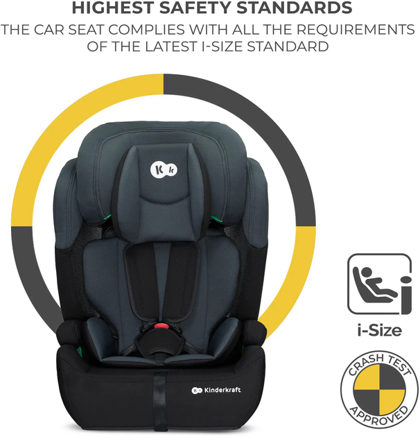 Автокресло KinderKraft Comfort Up i-Size Black (5902533923120) (KCCOUP02BLK0000) - изображение 8
