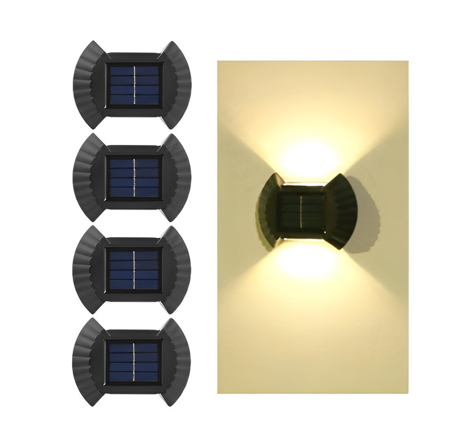 Настенный прожектор с солнечной панелью JB-012 для улицы с влагозащищенным корпусом, Черный - изображение 3